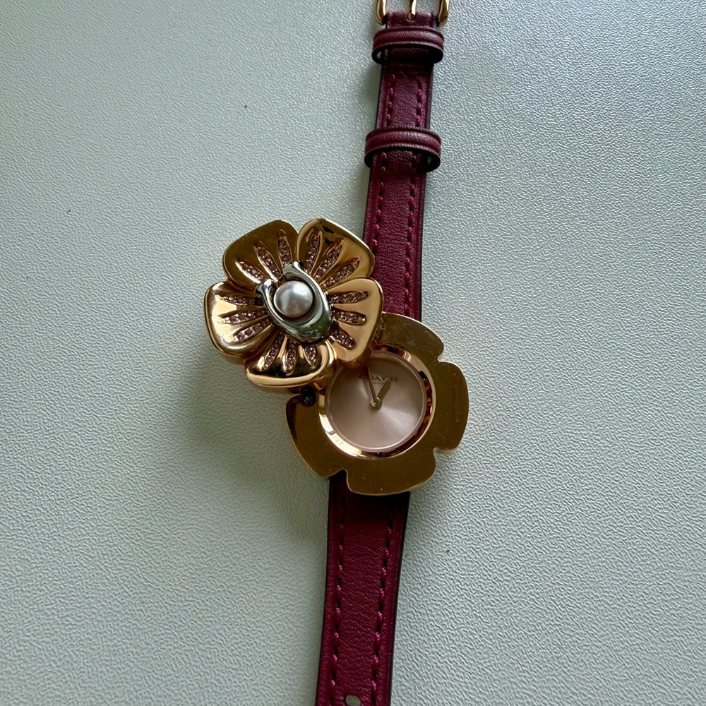 Coach Women's Tea Rose Quartz Pink Dial Watch - RARE! - Picture 4 of 9